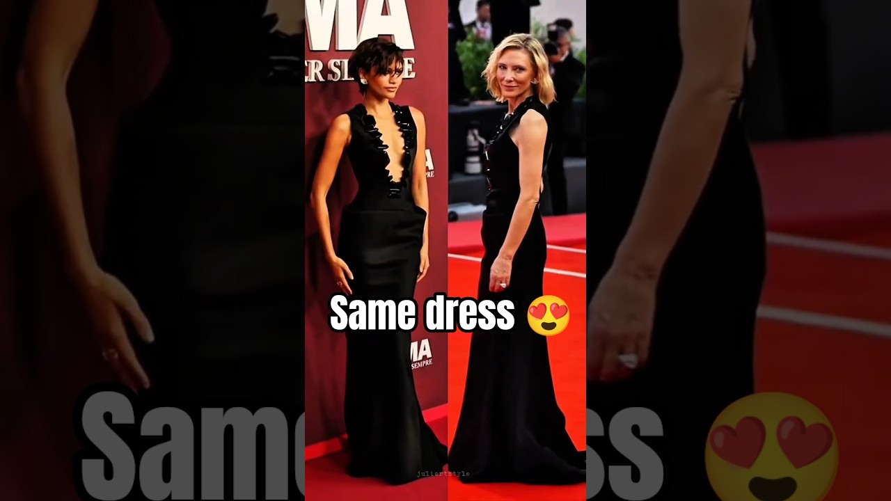 Zendaya and Cate Blanchett black dress #zendaya #cateblanchett #blackdress