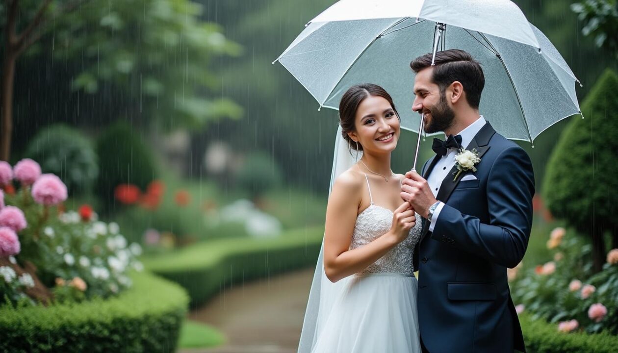 découvrez nos conseils pratiques pour gérer la pluie le jour de votre mariage sans stress et profiter pleinement de cette journée unique, quelles que soient les conditions météorologiques.